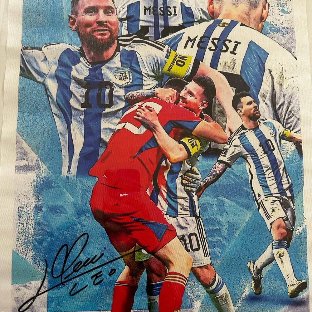 Futbol Messi soccer player 12x18 canvas poster
